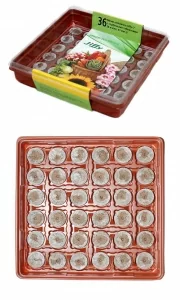 Мини-тепличка с торфяными таблетками (36яч./41мм.)