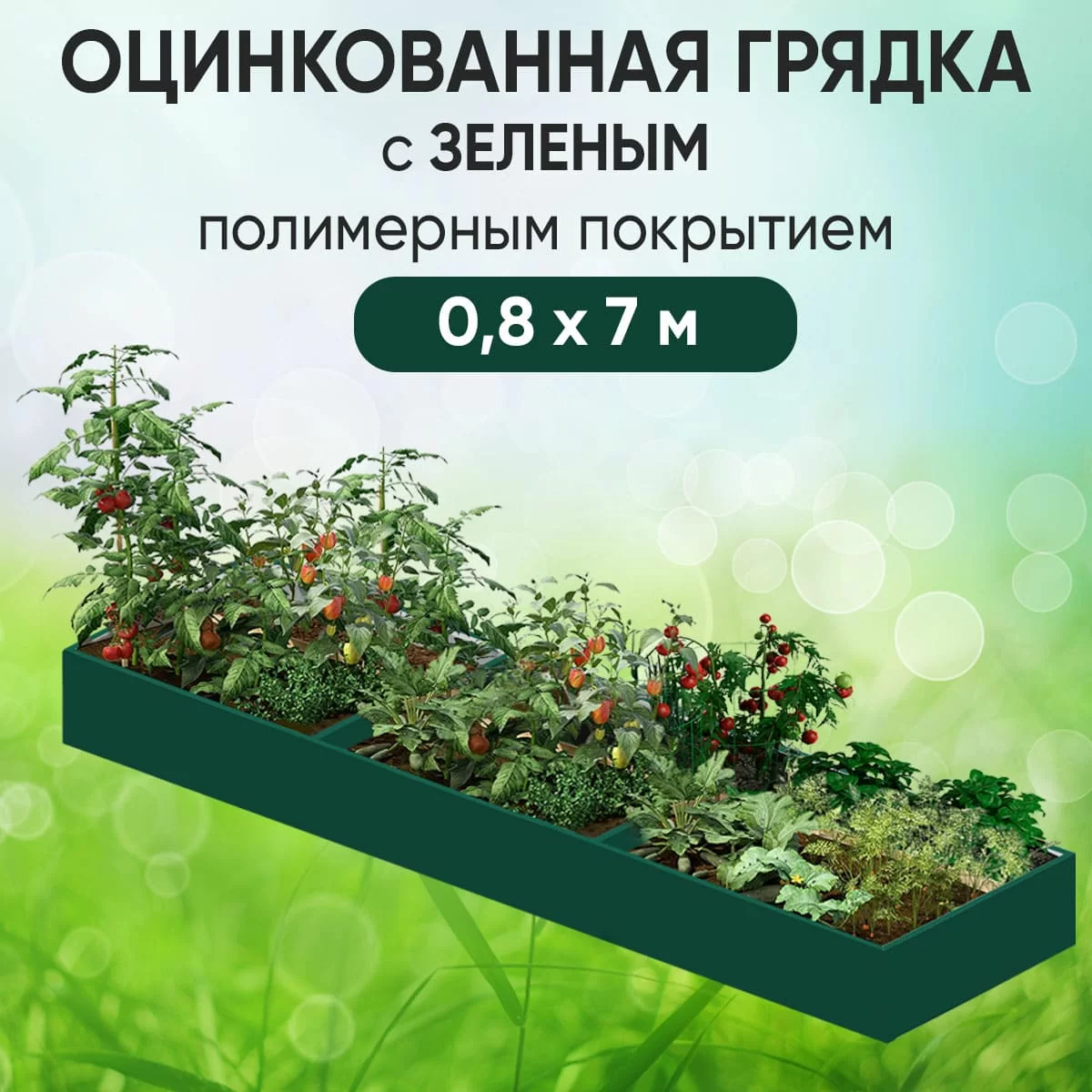 Грядка зеленая (0,8 х 7)