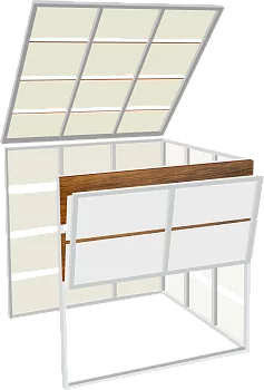 Дополнительная секция с имитацией дерева `Дуб Антик`